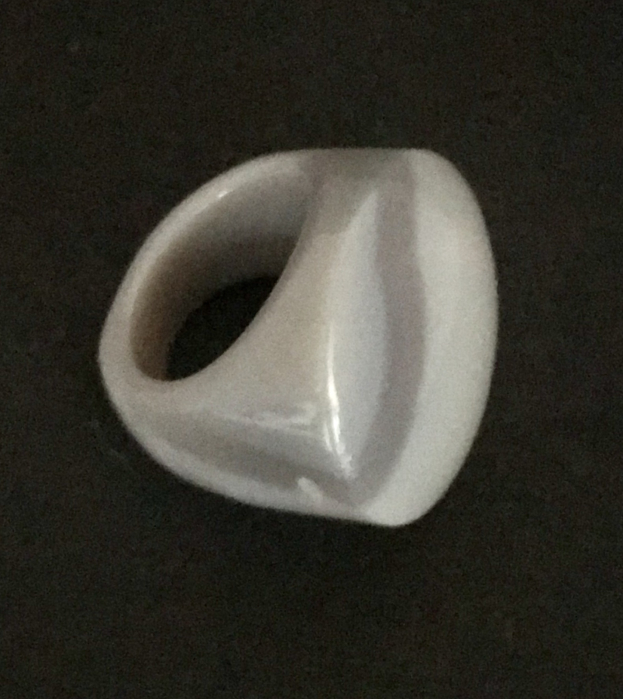 Streifen Achat-Ring grau